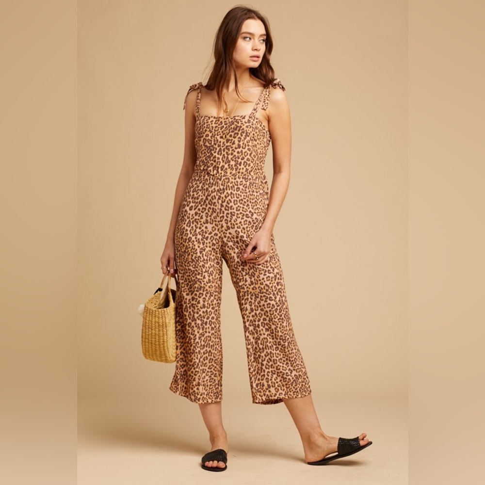 Faithfull The Brand Elsa Jumpsuit Animal Leopard Prints Size M